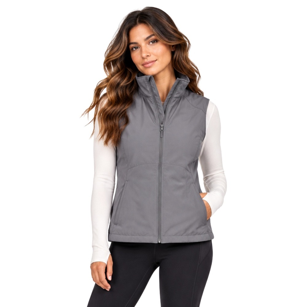 SCOTTeVEST RFID Travel Vest Womens Large Gray Multi Pocket Utility Techwear